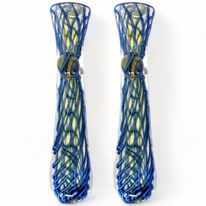 3.25" Netted Elegance Artful Smoke Vase Chillum Hand Pipes 2Ct - [RKD44]
